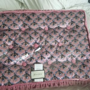 Gucci pink velvet cushion. Unique Home Item.